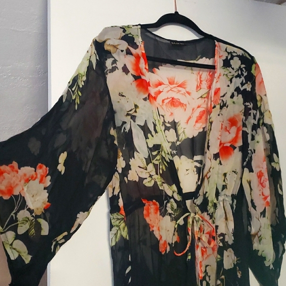 SAACHI Floral Sheer Kimono Anthropologie - Picture 1 of 5